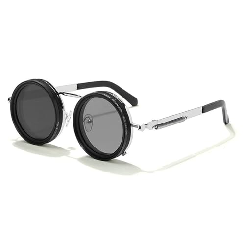willochra 1-9 Adjustable Sunglasses Moonglass-Nd Filter Lenses Adjustable Tint Rounded Polarized Eyewear for Men (C3) - Image 1
