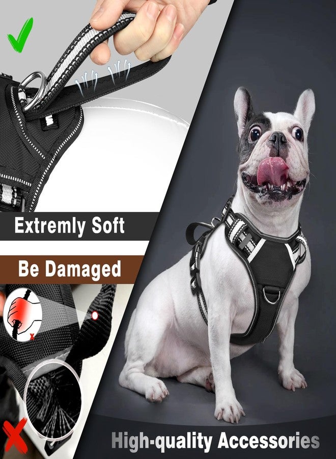 WINSEE Service Dog Vest No Pull Dog Harness with 7 Dog Patches, Reflective Pet Harness with Durable Soft Padded Handle for Training Small, Medium, Large, and Extra-Large Dogs (X-Large, Black) - Image 2