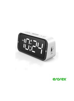Digital Alarm Clock, Bedside Clock with Dual Alarm, 0-100% Dimmer, 1-15 Mins Snooze, Adjustable Volume,USB Charger Port,Big Digit Display, 12/24Hr, Main Powered Alarm Clock (White)