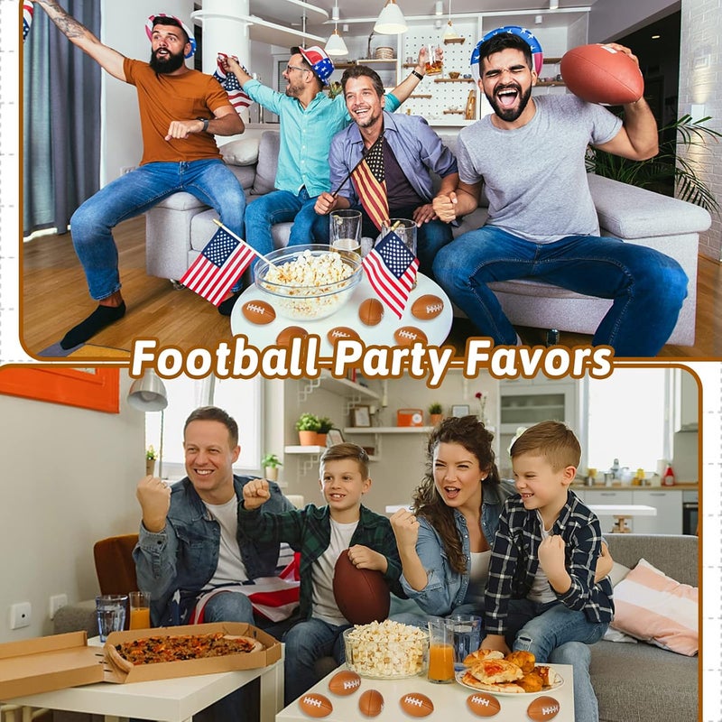 WELLVO 36 Pack Mini Foam Football 2.17" Mini Football Party Favor Stress Ball Bulk Small Foam Sports Ball for Birthday Gift Goodie Bags Stuffers - Image 3