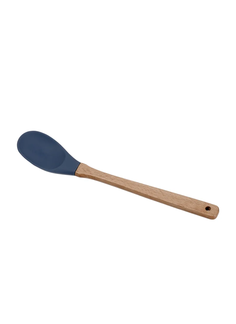 كويزين أرت Silicone Serving Spoon 32 cm - Versatile Kitchen Utensil for Elegant Serving  - Lynch blue