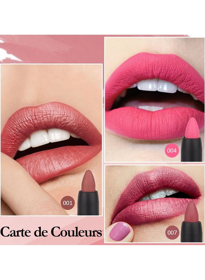 DNM Beauty مجموعة من 3 أقلام تحديد شفاه غير لامعة بلون وردي طبيعي فاتح وأحمر شفاه يدوم طويلاً ومقاوم للماء من DNM مجموعة أحمر شفاه ومحدد شفاه متطابقة تدوم 24 ساعة 24 ساعة أصلية 1&amp;4&amp;7 - Image 2