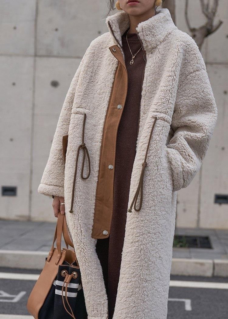 Barbora Plush Waist Tied Winter Zippered Furry Women's Jacket - Image 2