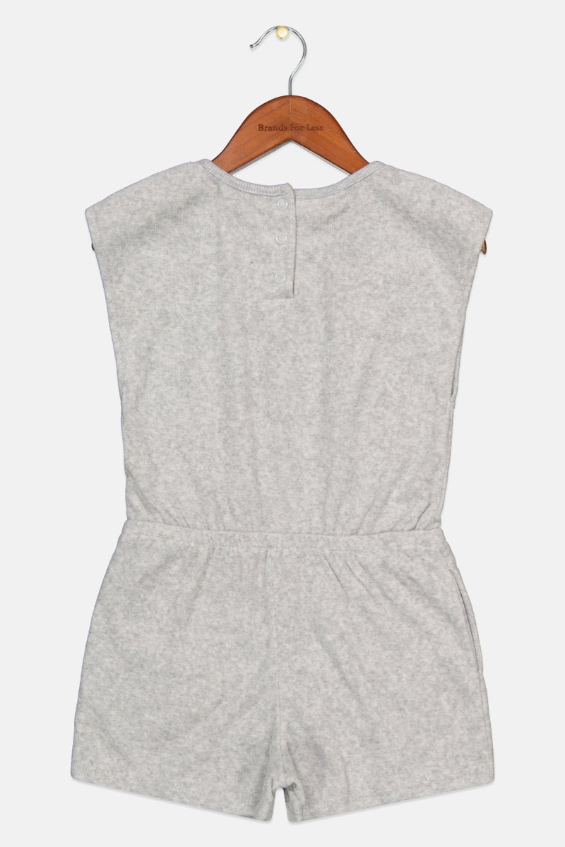 Juicy Couture Kids Girl Graphic Print Playsuit, Grey Combo - Image 2