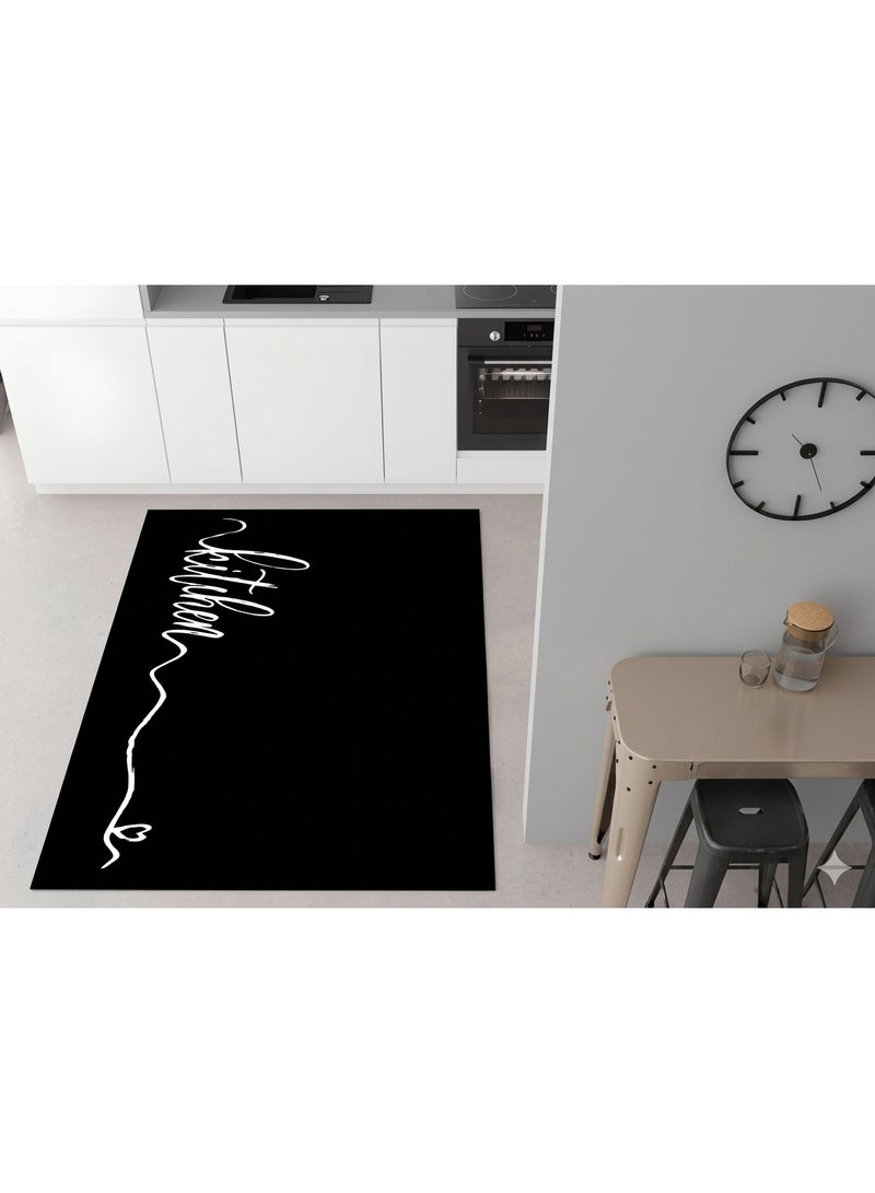 مشاية مطبخ مودرن ثلاثية الأبعاد - مقاس 120×180 سم - تصميم "Kitchen" انسيابي - ظهر مانع للانزلاق وقابل للغسل. - Image 1