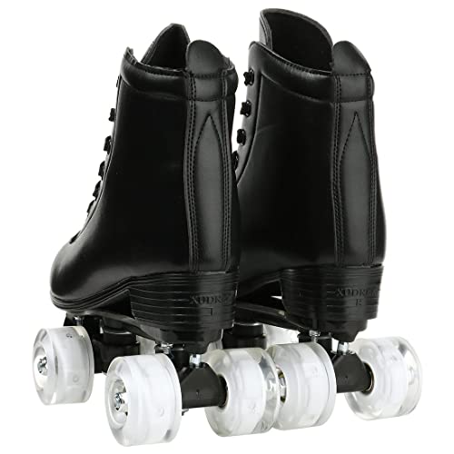 XUDREZ Double Row Adjustable Leather High-Top Roller Skates - Perfect for Indoor Outdoor Adult Use With Bag - Image 4