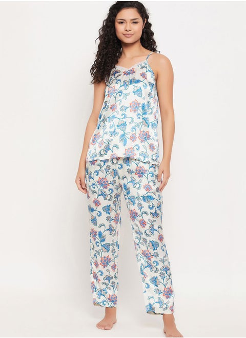 Printed Cami Top & Pyjama Set
