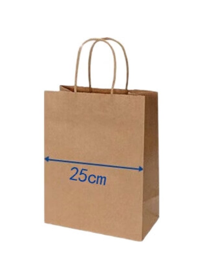 Jiachi Kraft Paper Handbags, 25*13.5*27Cm, 20 Pieces, Gift Bags, Storage Bags, Disposable Packaging Bags - Image 1