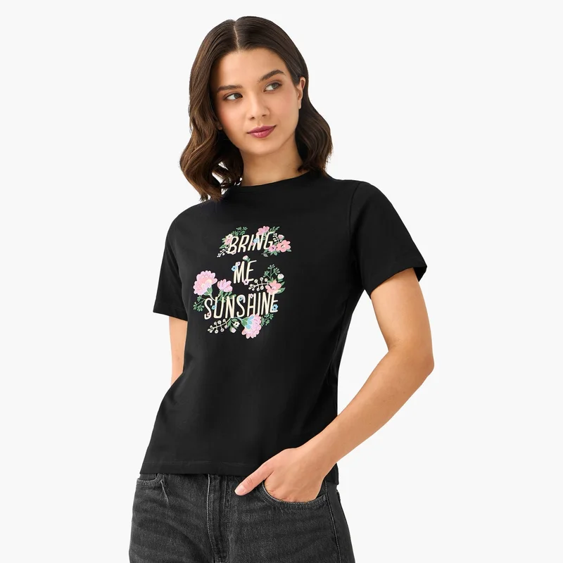 Splash FAV Slogan Print T-shirt