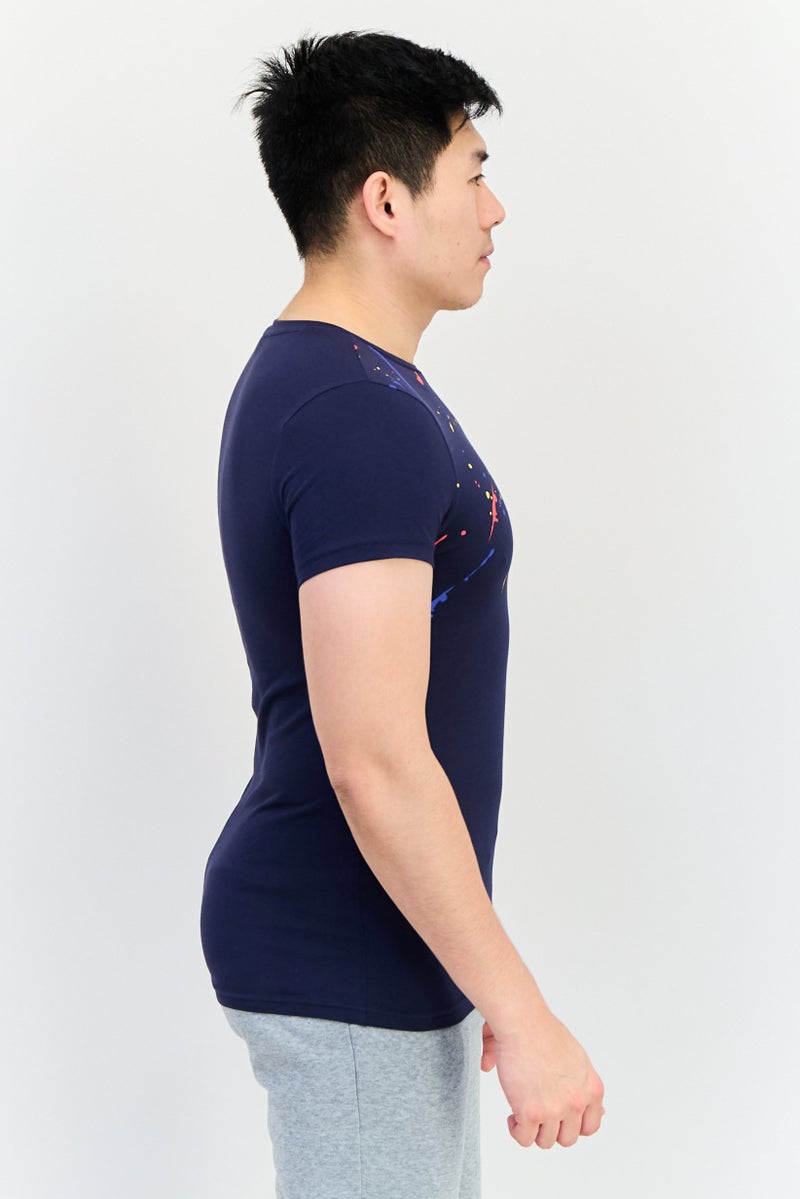 PUMA Men Sportswear Fit Short Sleeve Outdoor T Shirt, Navy - Image 3