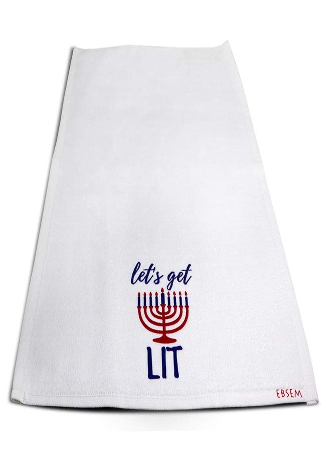 Ebsem Jewish Hand - Dish Towel Set. 2 Kitchen/Bathroom Towels with Flock Printed Designs. Perfect for Housewarming, Valentine's, Mother's Day, Thanksgiving, Birthday & Hanukkah Gift - Image 3