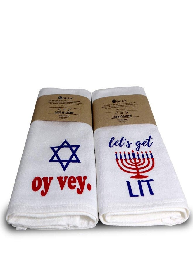 Ebsem Jewish Hand - Dish Towel Set. 2 Kitchen/Bathroom Towels with Flock Printed Designs. Perfect for Housewarming, Valentine's, Mother's Day, Thanksgiving, Birthday & Hanukkah Gift - Image 4