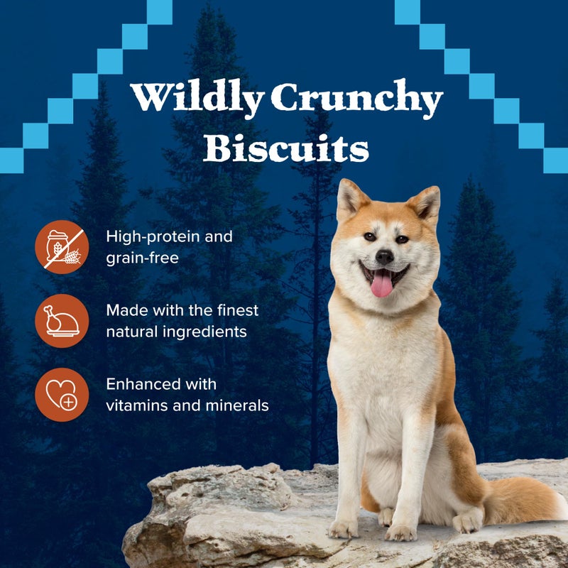 Blue Buffalo Wilderness Trail Treats Crunchy Dog Biscuits Grain-Free and High-Protein Dog Treats, Turkey Recipe 36-oz Box - Image 5