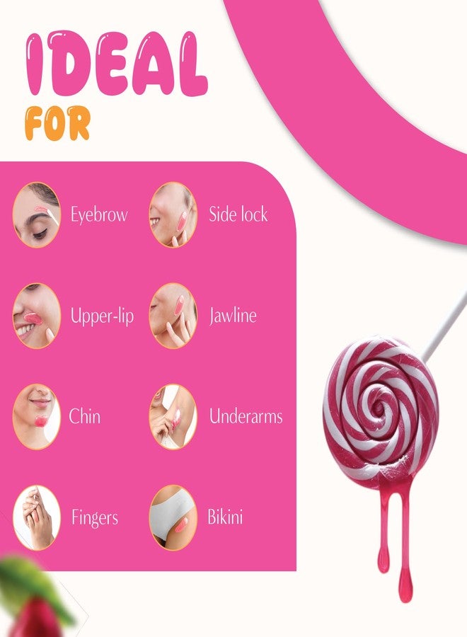 HoneyBee Lollipop Brazilian Beads Wax For Women | Stripless Liposoluble Katori Face Wax For Hair Removal | For Bikini, Underarms, Upperlip, Chin | Pan, Spatulas & Post Wax Wipes Included,80G - Image 4
