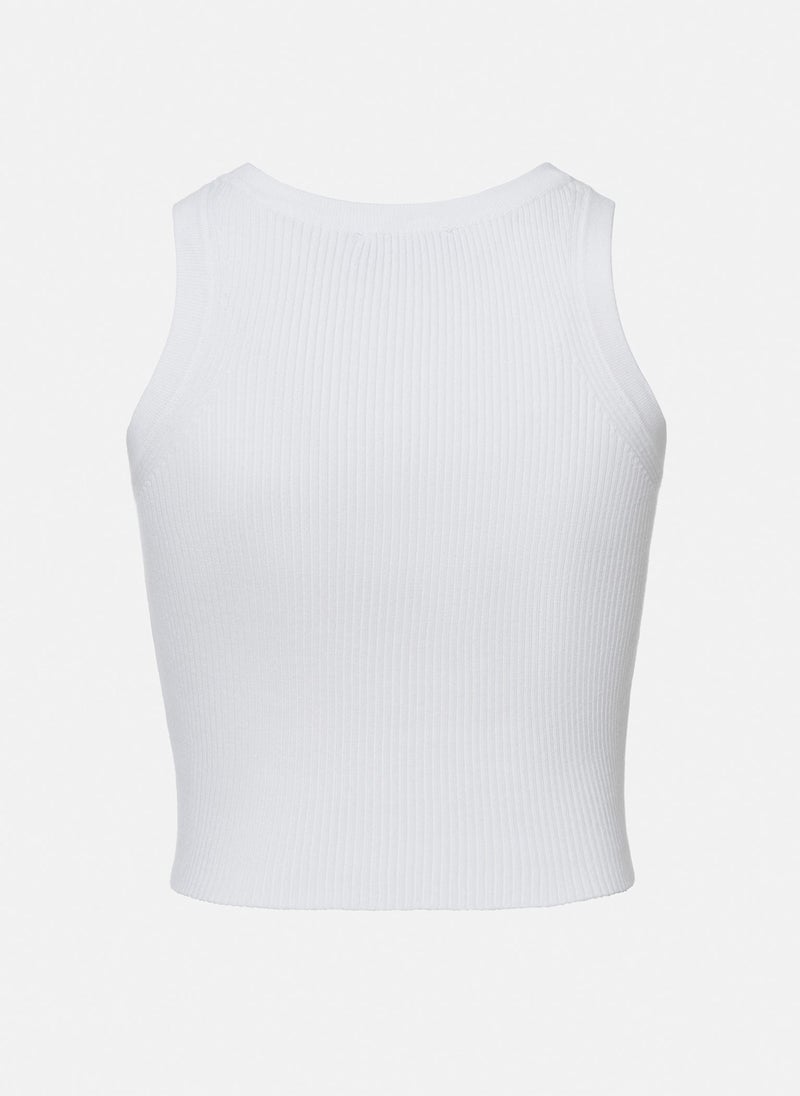 Lichi Ribbed-jersey crop top - Image 3