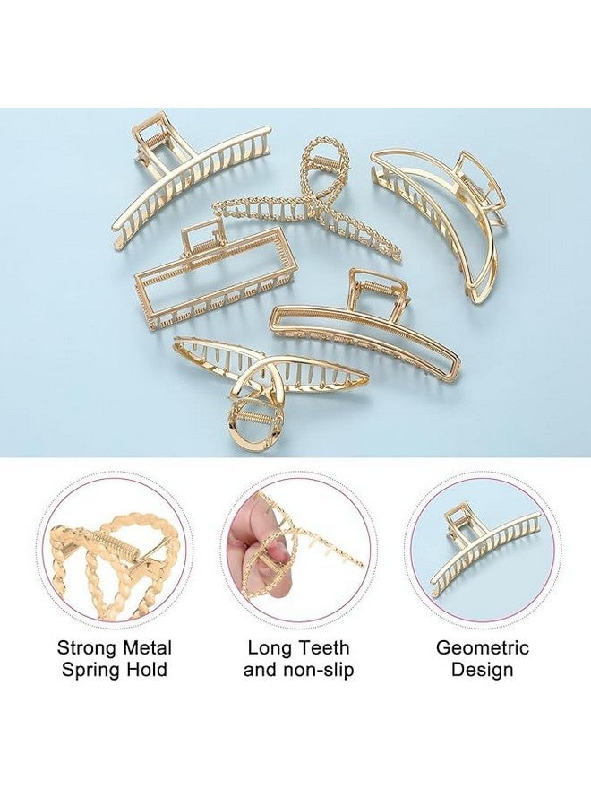 DICHOT Large Metal Hair Claw Clips - Big gold silver hair clips,Perfect Jaw hair clamps for Women and Thinner,Thick hair styling,Strong Hold Hair,Fashion Hair Accessories (any 2) - Image 3