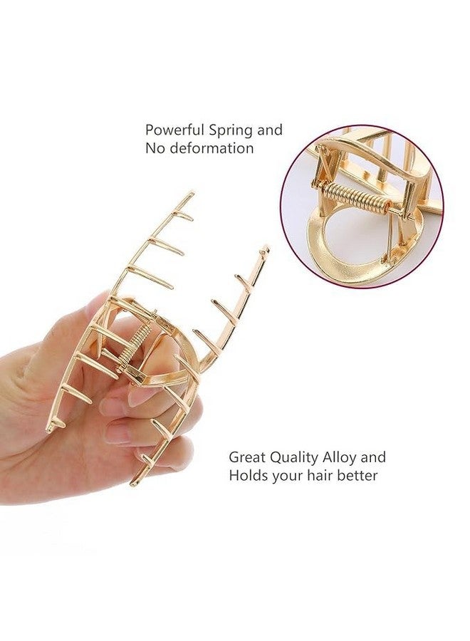 DICHOT Large Metal Hair Claw Clips - Big gold silver hair clips,Perfect Jaw hair clamps for Women and Thinner,Thick hair styling,Strong Hold Hair,Fashion Hair Accessories (any 2) - Image 5