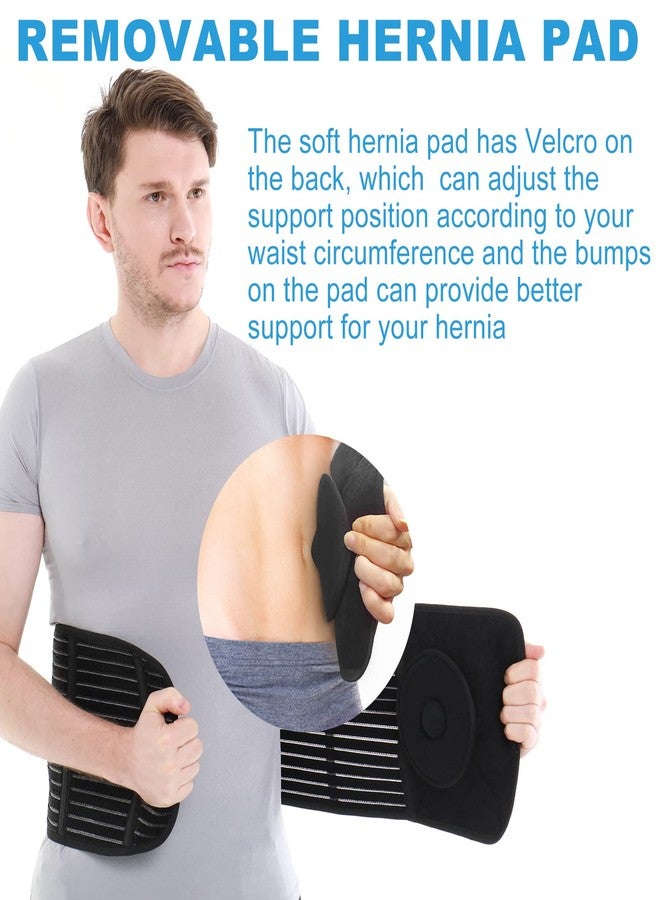 HKJD Abdominal Hernia Belt for Men & Women Plus Size, Umbilical Support for Belly Button, Pain and Discomfort Relief from Umbilical, Navel, Ventral and Incisional Hernias (47"-59" 2XL/3XL) - Image 2