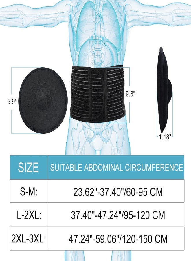 HKJD Abdominal Hernia Belt for Men & Women Plus Size, Umbilical Support for Belly Button, Pain and Discomfort Relief from Umbilical, Navel, Ventral and Incisional Hernias (47"-59" 2XL/3XL) - Image 4