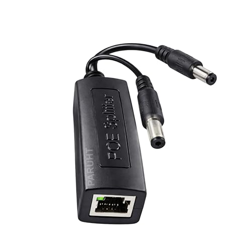 Paruht 4-Pack Power Over Ethernet Adapter PoE Splitter Active 48V to 12V Compatible with POE Devices Switches IP Camera IP Phone POE4 - Image 1