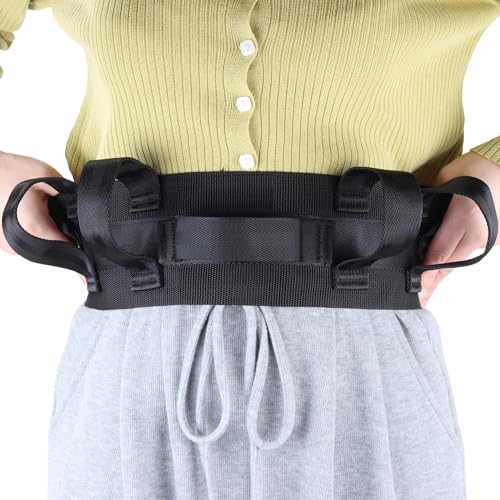 Homymusy Gait Belt,Lifting Belt with 7 Handles,Transfer Belt for Elderly and Disabled Adjustable Size 30 Inch to 50 Inch,Medical Nursing Safety Patient Assist - Image 1