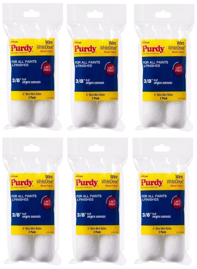 Purdy 140606042 White Dove 3/8" Nap Wire Mini Roller Replacements (Case of 6), 4" - Image 4