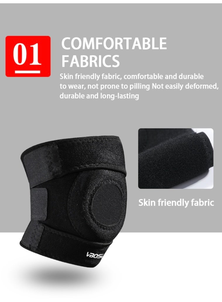 VBOSI Knee Brace with Dual Strap Compression & Patella Support - Adjustable Strap for Meniscus Protection, ACL/MCL Relief - Breathable Neoprene for Running, Basketball, Cycling (Men & Women) - Image 5