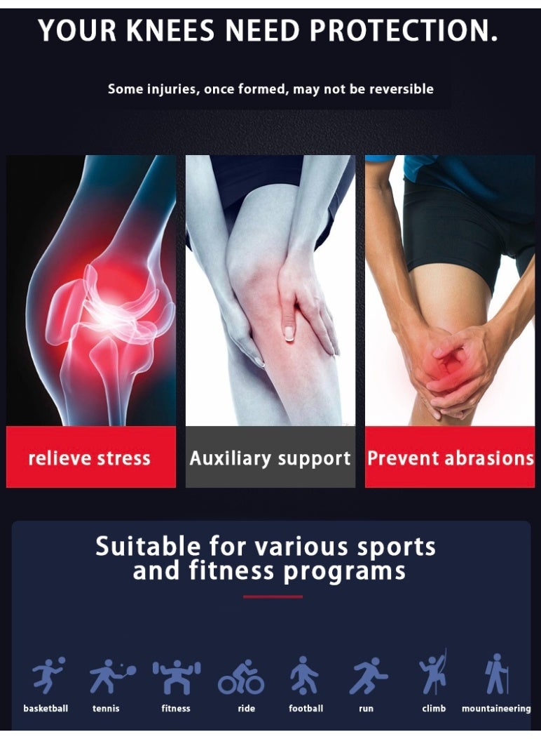 VBOSI Knee Brace with Dual Strap Compression & Patella Support - Adjustable Strap for Meniscus Protection, ACL/MCL Relief - Breathable Neoprene for Running, Basketball, Cycling (Men & Women) - Image 3