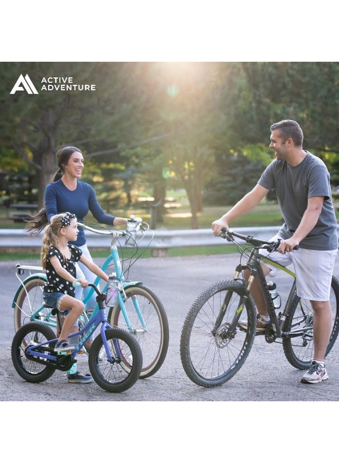 Active Adventure حامل زجاجة ماء للدراجات - مجموعة ملحقات زجاجة ضغط سعة 20 أونصة وحامل دراجة، بدون مسامير، سبائك متينة - يناسب جميع دراجات المقود ودراجات الجبال - للبالغين والأطفال (أسود) - Image 4