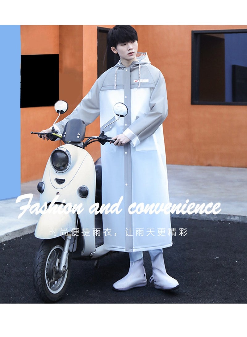 SYOSI Rain Ponchos Raincoat for Adults Reusable - Fashion Hooded Waterproof Rain Poncho EVA Rain coat Jacket Long Rain Cape for Outdoor for Men Women  - Image 1