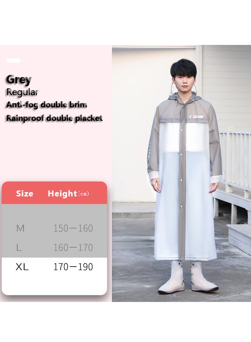 SYOSI Rain Ponchos Raincoat for Adults Reusable - Fashion Hooded Waterproof Rain Poncho EVA Rain coat Jacket Long Rain Cape for Outdoor for Men Women  - Image 5