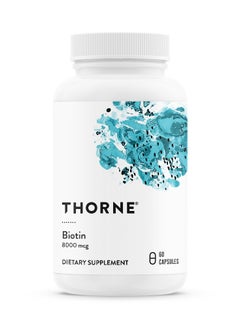 Thorne Biotin 8000mcg, Dietary Supplement, 60 capsules  - Image 1
