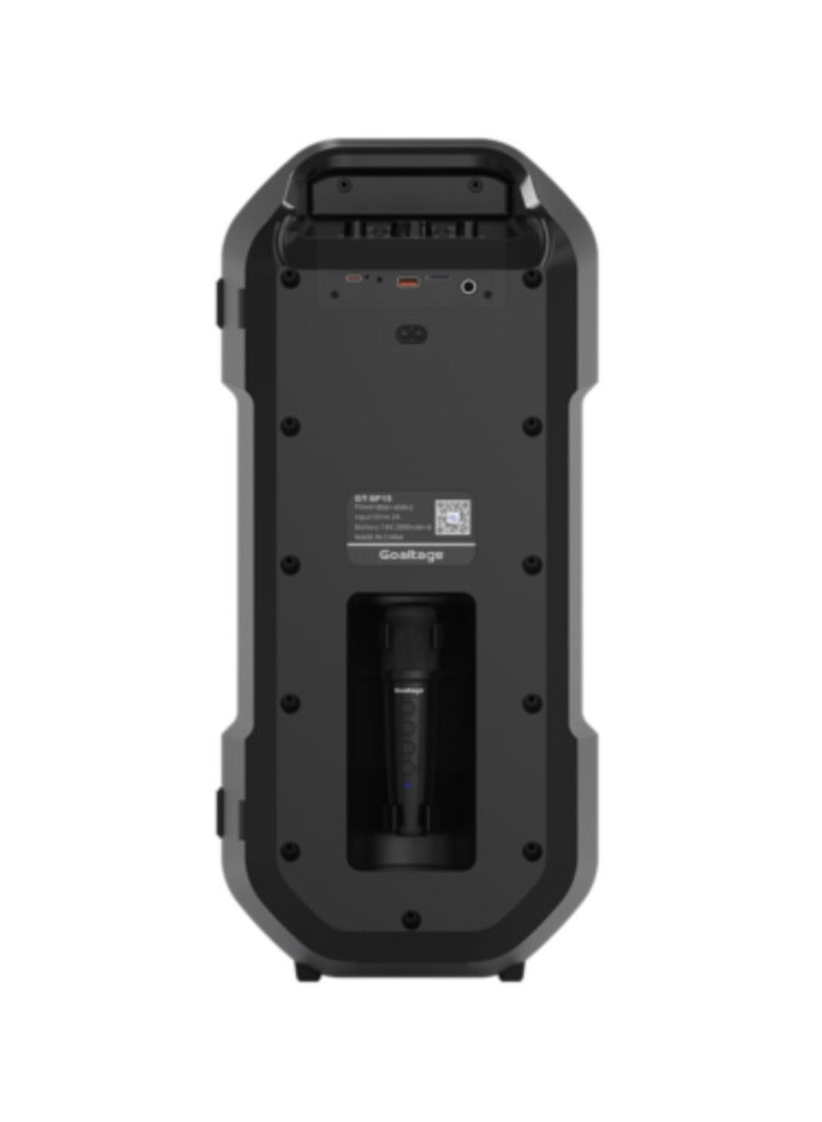 Goaltage BassFusion Party Speaker including Wireless Microphone, Multiple Connections, RGB Lights, TWS Functionality, Splash Proof Design - Image 5