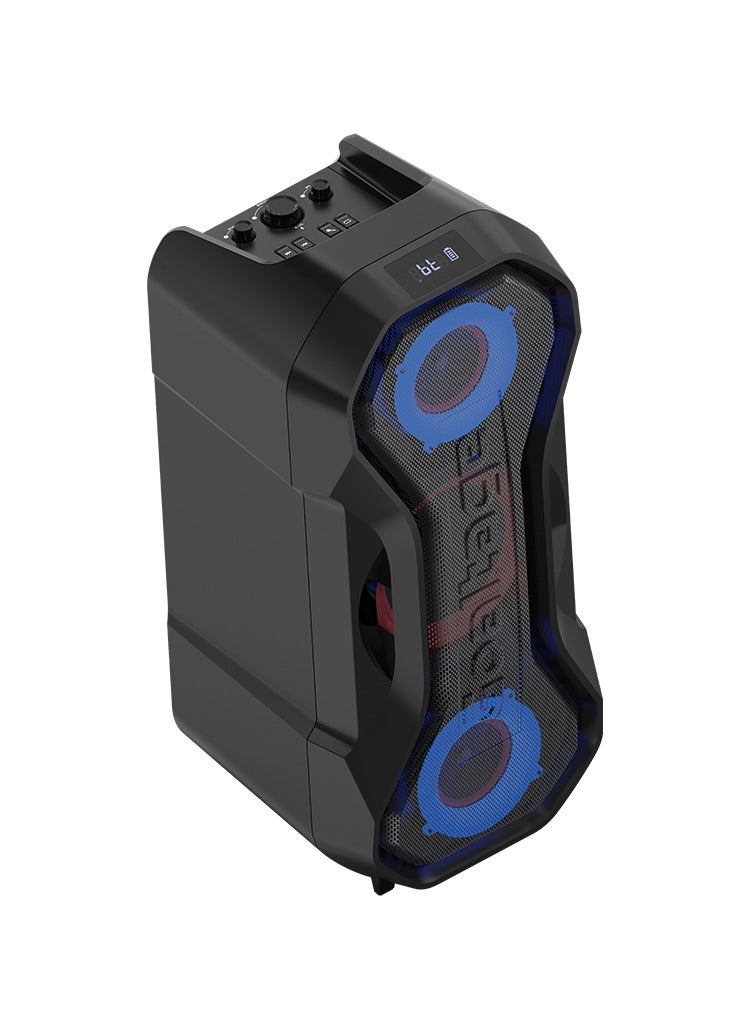 Goaltage BassFusion Party Speaker including Wireless Microphone, Multiple Connections, RGB Lights, TWS Functionality, Splash Proof Design - Image 3