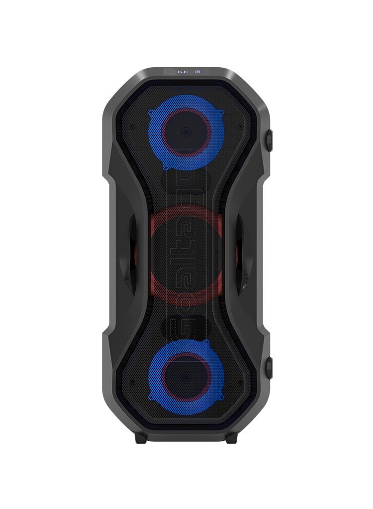 Goaltage BassFusion Party Speaker including Wireless Microphone, Multiple Connections, RGB Lights, TWS Functionality, Splash Proof Design - Image 2