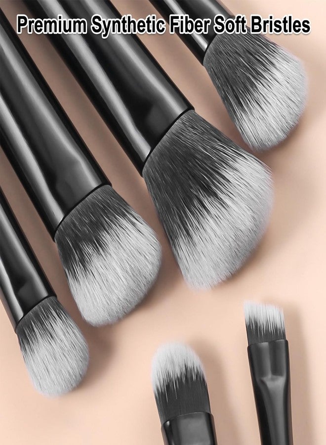 Kingtree Travel Makeup Brush Set, 10Pcs Mini Makeup Brushes with Pouch Portable ON THE GO Makeup Brush Travel Set, Easy-taken Full Complete Function Cosmetic Brushes for Flawless Makeup Looks - Image 4