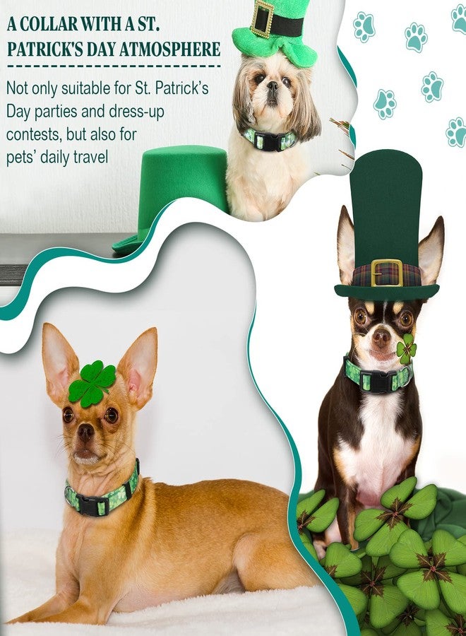 Weewooday 3 Pieces St. Patrick's Day Dog Collars Adjustable Collars for Dogs Dog Collars for Holiday Pet Supplies (Fresh Color,Shamrock Pattern) - Image 5