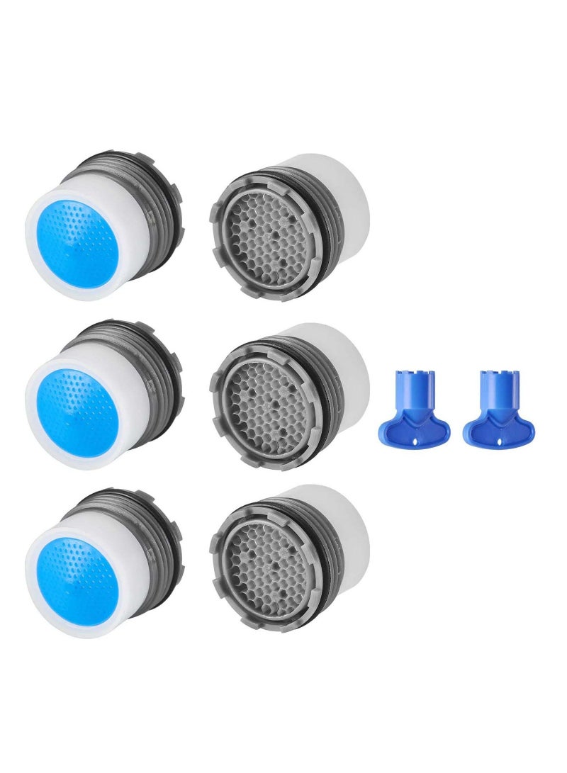 NIBEMINENT 6 Pieces Faucet Aerator Insert Water Tap Aerators Flow Restrictor Replacement Parts for Bathroom or Kitchen 1.2GPM 16.5mm 0.65Inch - Image 1