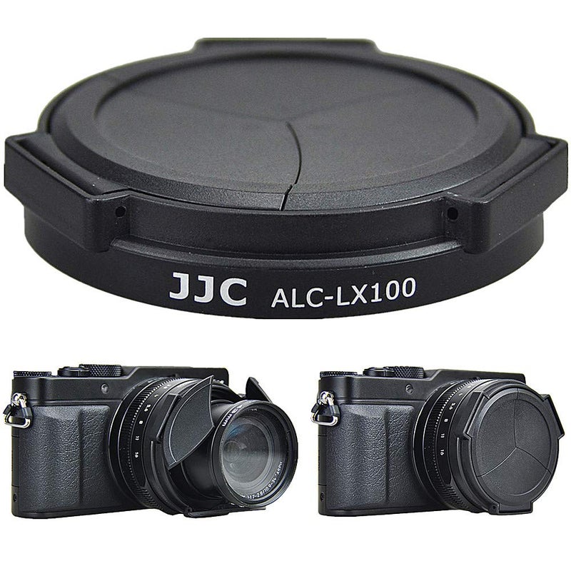 JJC Auto Open and Close Lens Cap Protector for Panasonic Lumix LX100 II (DC-LX100M2) DMC-LX100 Leica D-LUX (Typ 109) D-LUX 7 D-LUX 8 Replaces DMW-LFAC1K Automatic Lens Cap, Fits Filter Thickness Below 8mm - Image 1