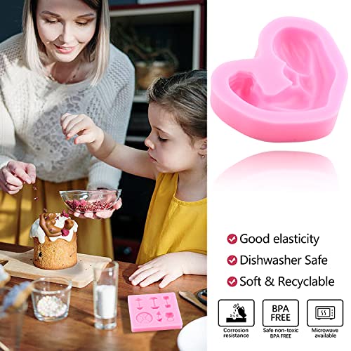 Mujiang Sports Fitness Workout Exercise Dumbbell Silicone Molds Muscle Fondant Mold For Cake Decorating Cupcake Candy Polymer Clay Chocolate Gum Paste Set Of 2 - Image 3