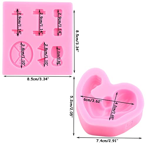 Mujiang Sports Fitness Workout Exercise Dumbbell Silicone Molds Muscle Fondant Mold For Cake Decorating Cupcake Candy Polymer Clay Chocolate Gum Paste Set Of 2 - Image 4
