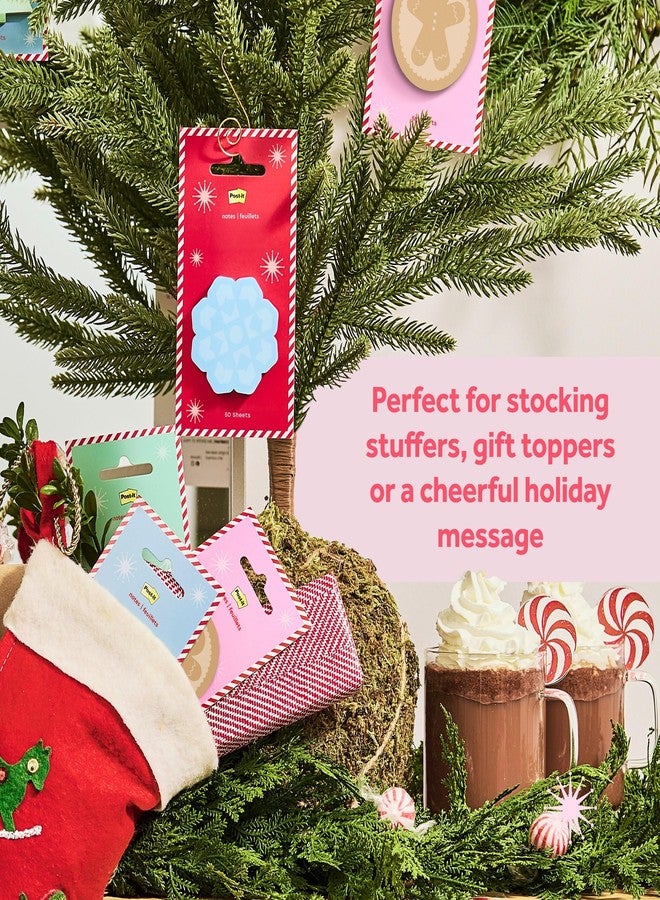 Post-it Jingle Sticky Notes, Snowflake Design, 2 in. x 2 in., 1 Snowflake Shaped Cute Sticky Note Pad with 50 Sheets - Image 3