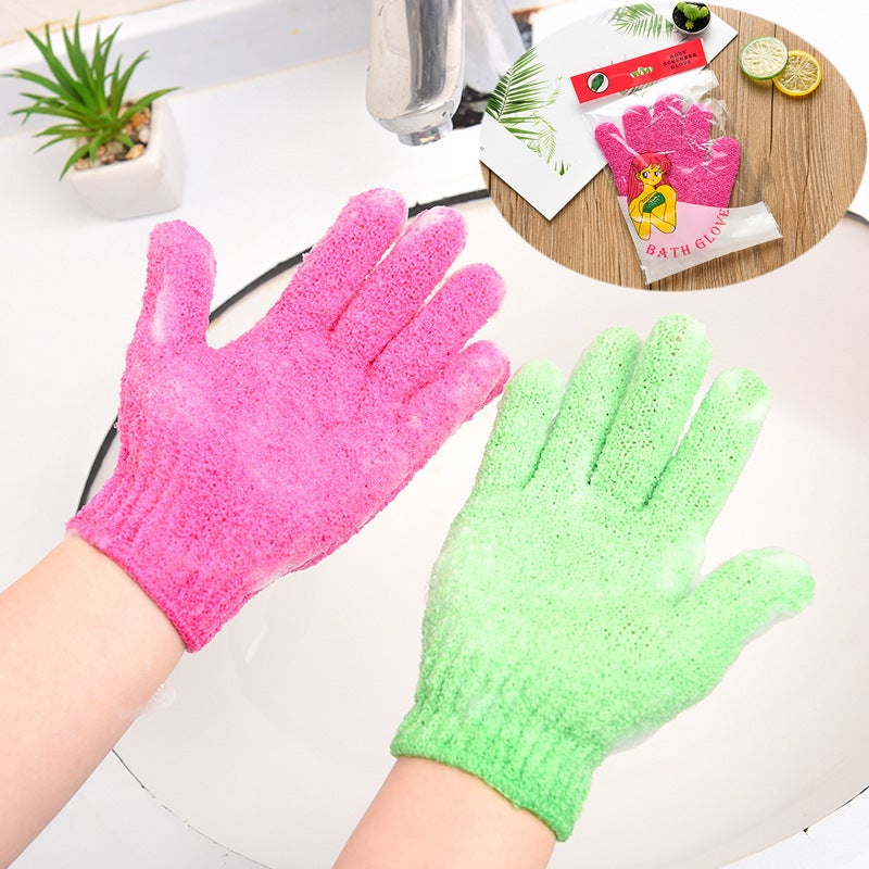 Bath Gloves Five-Finger Scrub Bath Towel Bath Towel Bath Brush Adult Thickeneded Bath Artifact Five-Finger Bath Gloves - Image 2