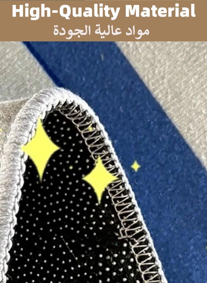 أوبتيكو سجادة لعب أطفال مقاس 120*  160 سم، سجادة لعب تعليمية للأطفال، سجادة لعب للأطفال بساط لعب للأطفال بساط لعب مانع للانزلاق سجادة وقت الاستلقاء على البطن سجادة تعلم الحروف الأبجدية للرضع والأطفال الصغار والرضع - Image 3