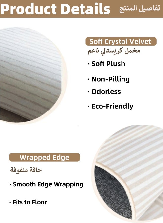 أوبتيكو سجادة لعب أطفال مقاس 120*  160 سم، سجادة لعب تعليمية للأطفال، سجادة لعب للأطفال بساط لعب للأطفال بساط لعب مانع للانزلاق سجادة وقت الاستلقاء على البطن سجادة تعلم الحروف الأبجدية للرضع والأطفال الصغار والرضع - Image 4