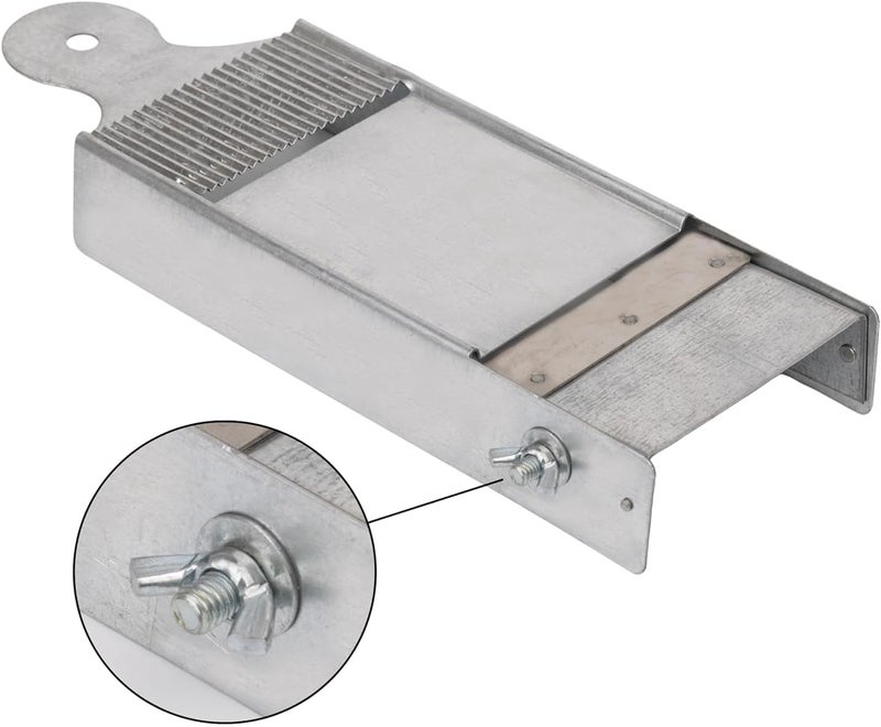 AAMATY Iron Potato Slicer 2-in-1 Adjustable Wafer Maker Machine | Heavy Duty Manual Mandoline Vegetable & Chipser Cutter | Stainless Steel Blade for Potato, Onion, Carrot, Cucumber, Banana & Cabbage - Image 4