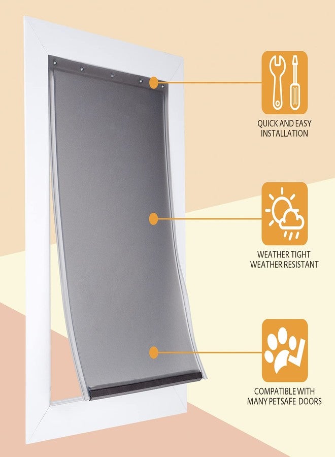 AMZOO Extra Large Replacement Dog Door Flap Compatible with PetSafe Measures 13 3/4” x 24 3/8” PAC 11-11040, Durable and Flexible - Image 3