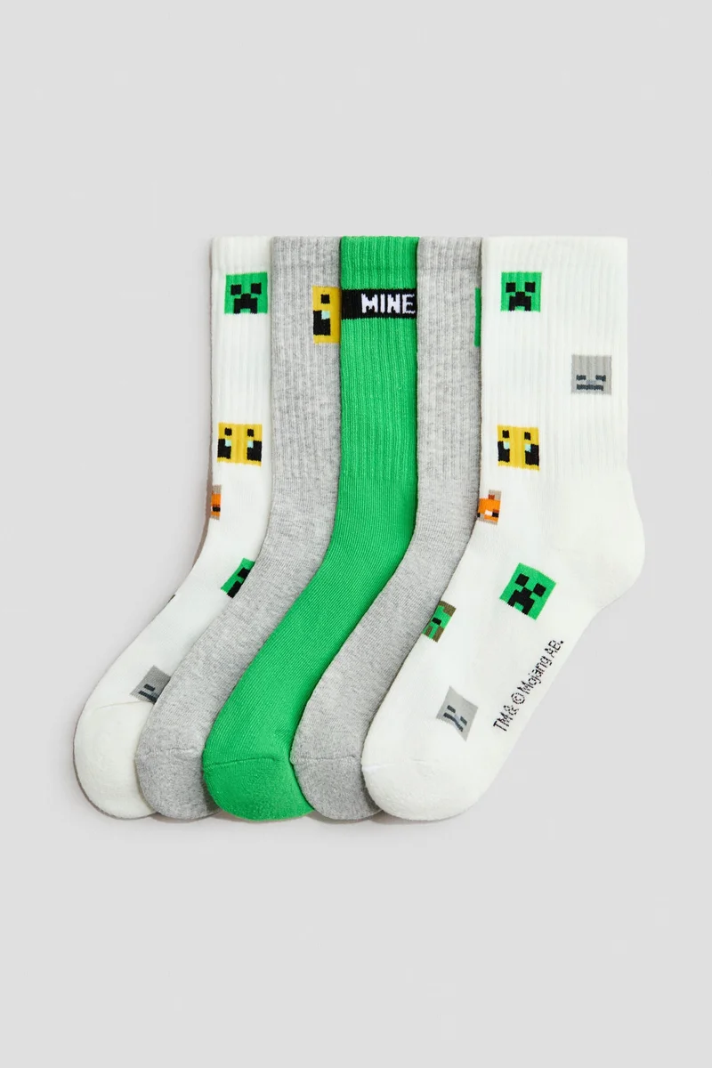 H&M 5-pack intarsia motif socks