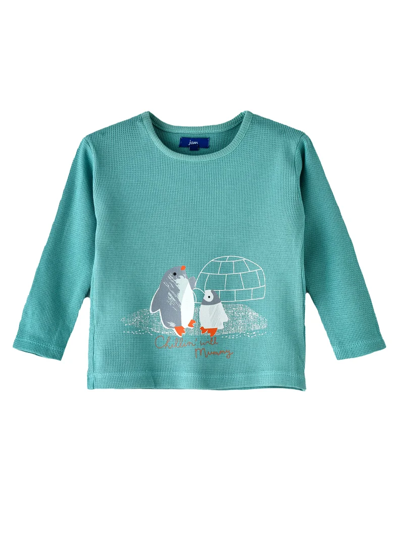 JAM Boys' Penguin Print Long-Sleeve Top - Chillin' with Mummy