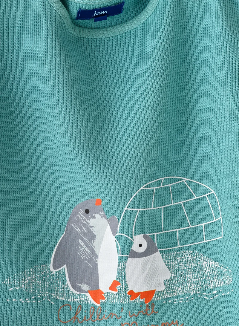 JAM Boys' Penguin Print Long-Sleeve Top - Chillin' with Mummy